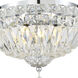 Roslyn 4 Light 12 inch Polished Chrome Flush Ceiling Light