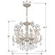 Regis 6 Light 20 inch Olde Silver Chandelier Ceiling Light in Clear Hand Cut