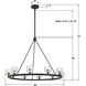 Aragon 10 Light 36 inch Matte Black Chandelier Ceiling Light