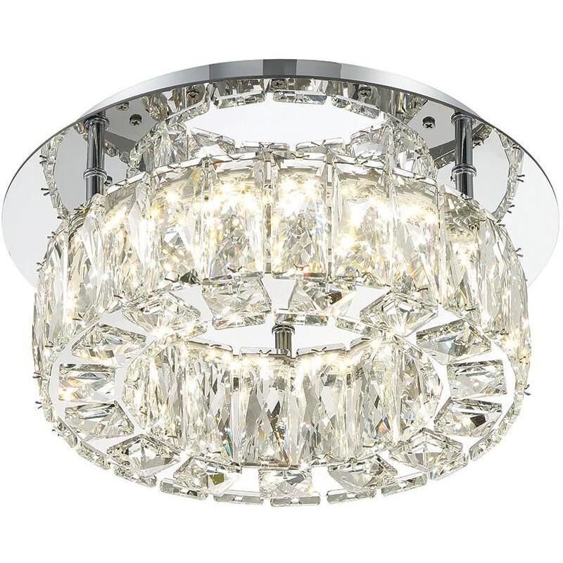 Kinsley 1 Light 12 inch Polished Chrome Flush Ceiling Light