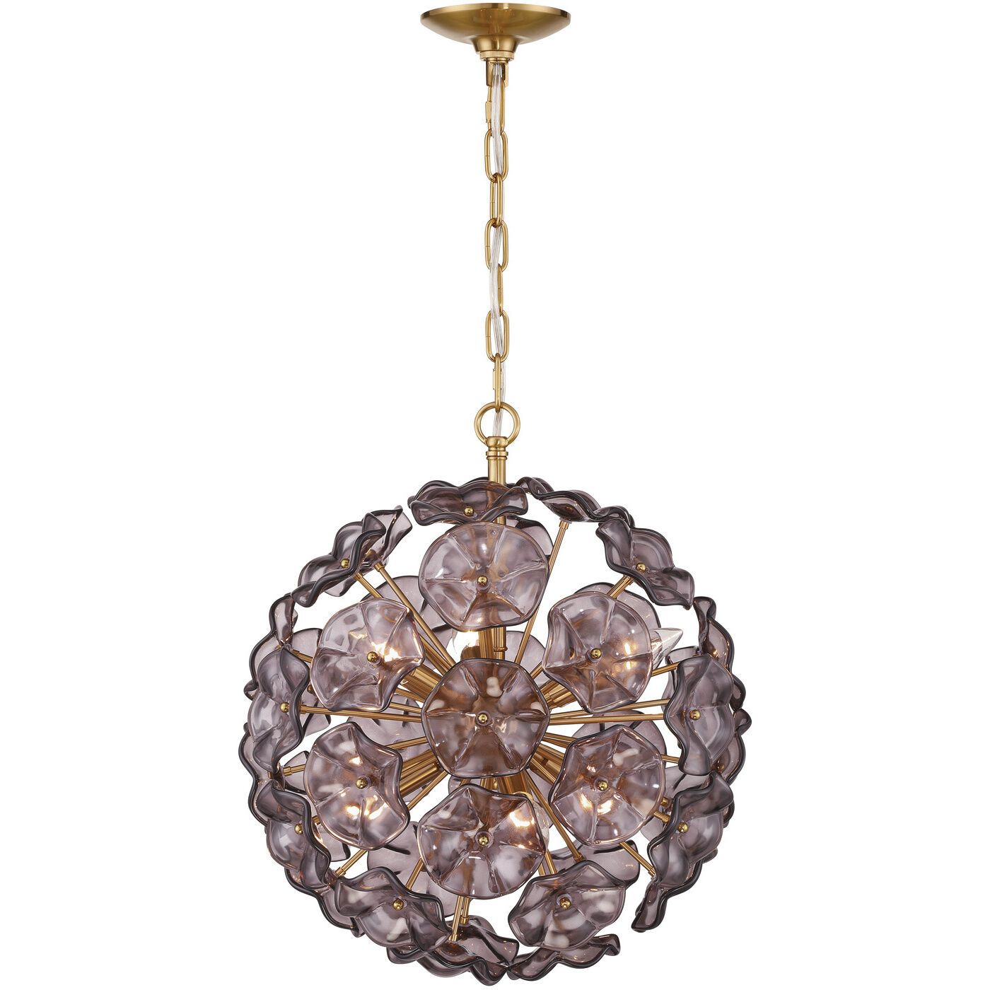 Esme 6 Light 18.25 inch Aged Brass Chandelier Ceiling Light