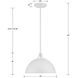 Soto 1 Light 12 inch White Mini Pendant Ceiling Light