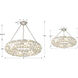 Palla 6 Light 24 inch Antique Silver Semi Flush Ceiling Light