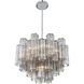 Addis 6 Light 19.75 inch Polished Chrome Chandelier Ceiling Light in Tronchi Glass Smoke