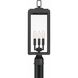 Byron 3 Light 22.25 inch Matte Black Outdoor Post