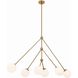 Omni 6 Light 46.5 inch Aged Brass Chandelier Ceiling Light