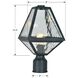 Glacier 1 Light 15.5 inch Black Charcoal Post in Water