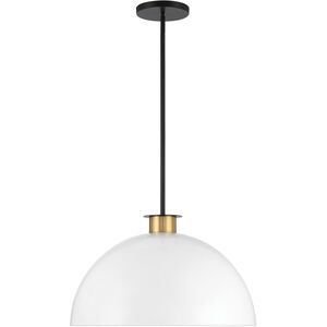 Gigi 1 Light 23.5 inch Black and Aged Brass Chandelier Ceiling Light
