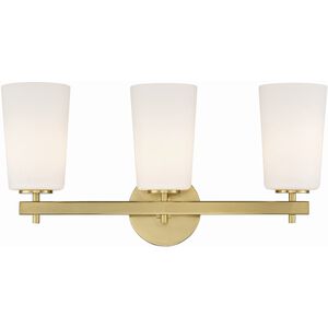 Colton 3 Light 23 inch Aged Brass Wall Sconce Wall Light