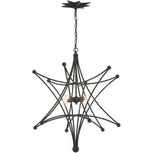 Astro 4 Light 27 inch Black Chandelier Ceiling Light