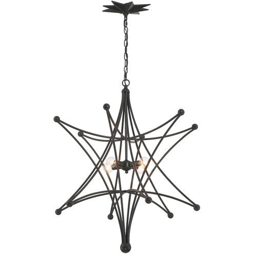 Astro 4 Light 27 inch Black Chandelier Ceiling Light