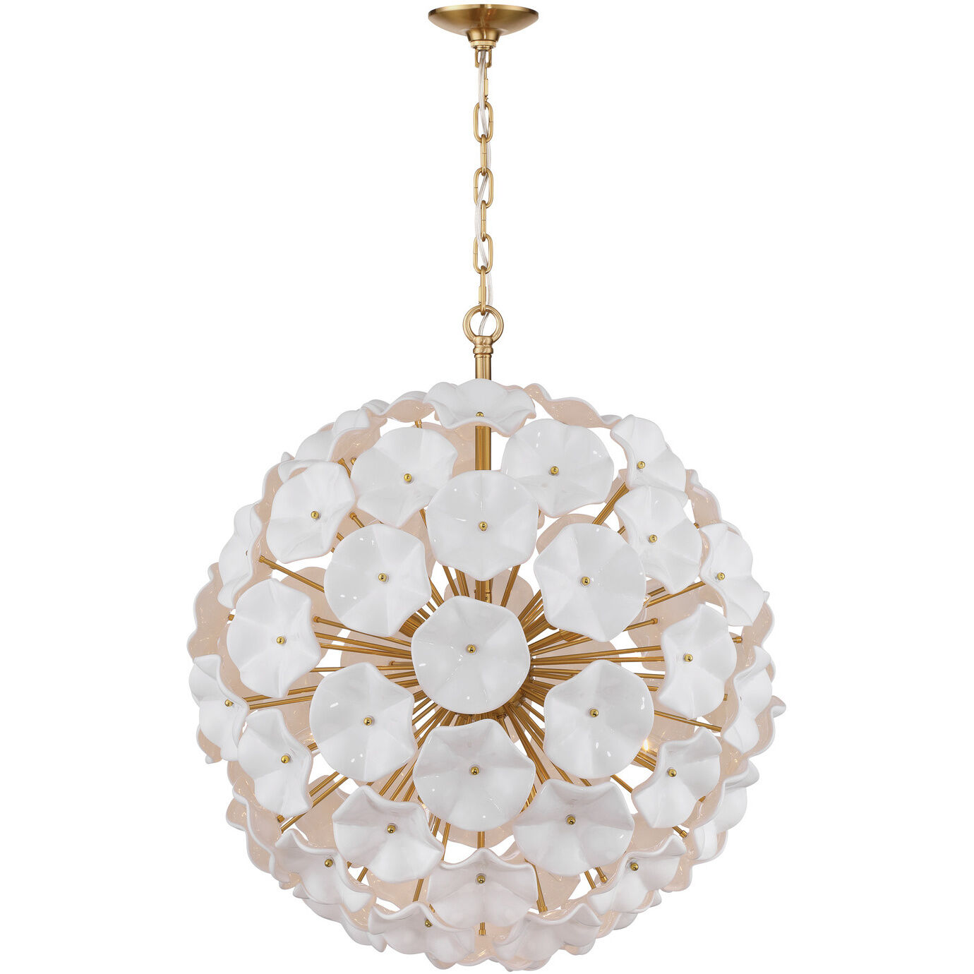 Esme 12 Light 28 inch Aged Brass Chandelier Ceiling Light