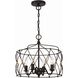 Zucca 4 Light 16.5 inch English Bronze and Antique Gold Lantern Chandelier Ceiling Light