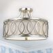 Graham 3 Light 15 inch Antique Silver Semi Flush Ceiling Light