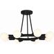 Dakota 8 Light 15 inch Black Semi Flush Ceiling Light