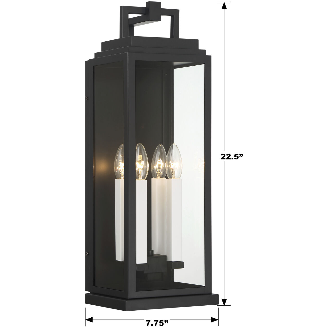 Aspen 4 Light 7.75 inch Matte Black Sconce Wall Light