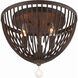 Duval 3 Light 14 inch Forged Bronze Flush Ceiling Light
