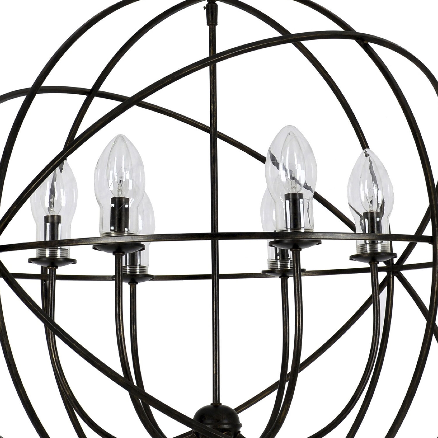Solaris 6 Light 28.5 inch English Bronze Outdoor Chandelier