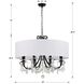 Othello 8 Light 32 inch Matte Black Chandelier Ceiling Light