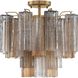 Addis 4 Light 17.75 inch Aged Brass Semi Flush Ceiling Light in Autumn