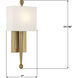 Ardson Bath Sconce Wall Light in Vibrant Gold