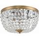 Nola 3 Light 14.25 inch Vibrant Gold Flush Ceiling Light
