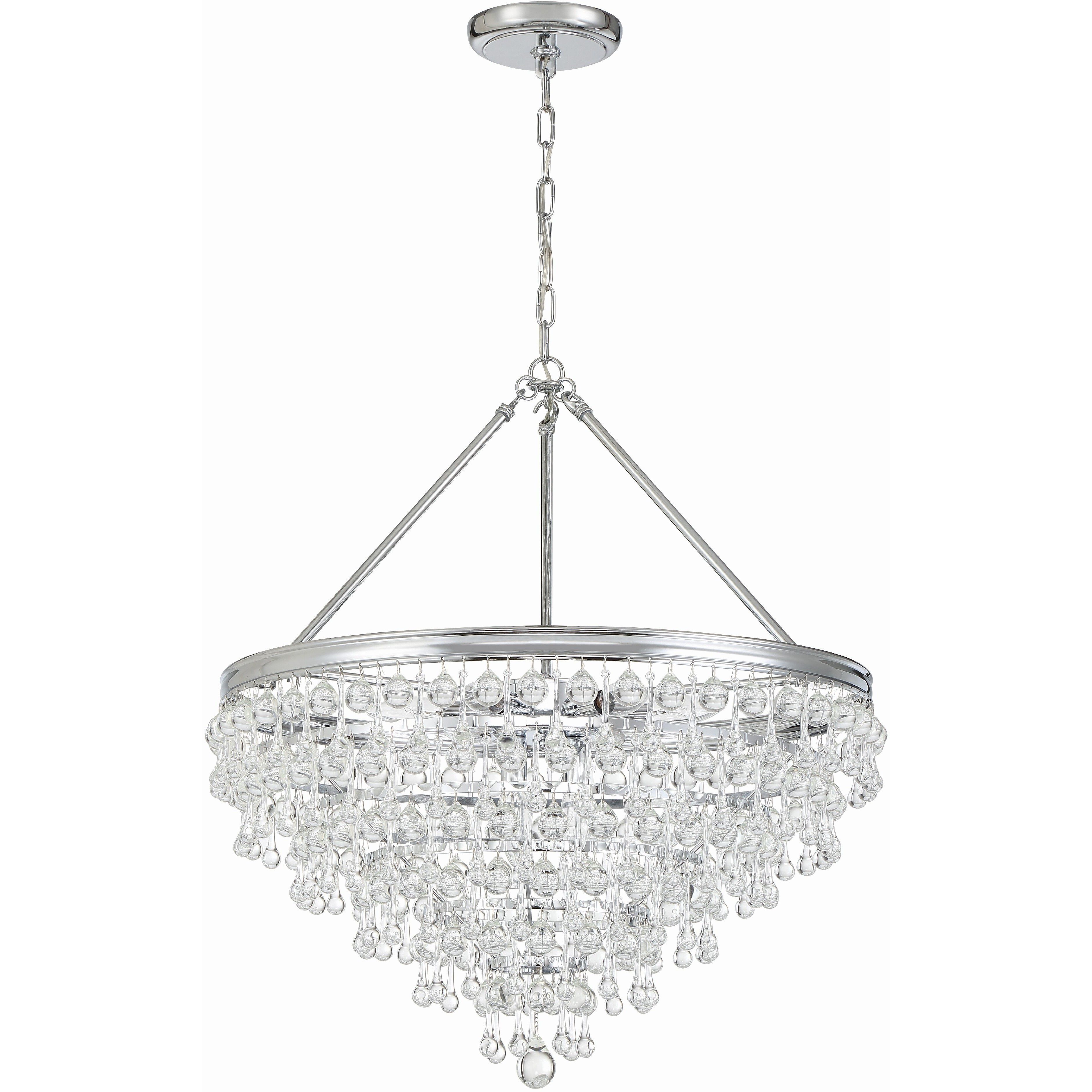 Calypso 8 Light 25 inch Polished Chrome Chandelier Ceiling Light
