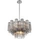 Addis 9 Light 22 inch Polished Chrome Chandelier Ceiling Light in Tronchi Glass Smoke