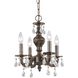 Paris Market 4 Light 13.5 inch Venetian Bronze Mini Chandelier Ceiling Light in Clear Hand Cut