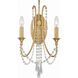 Arcadia 2 Light 11.25 inch Antique Gold Sconce Wall Light