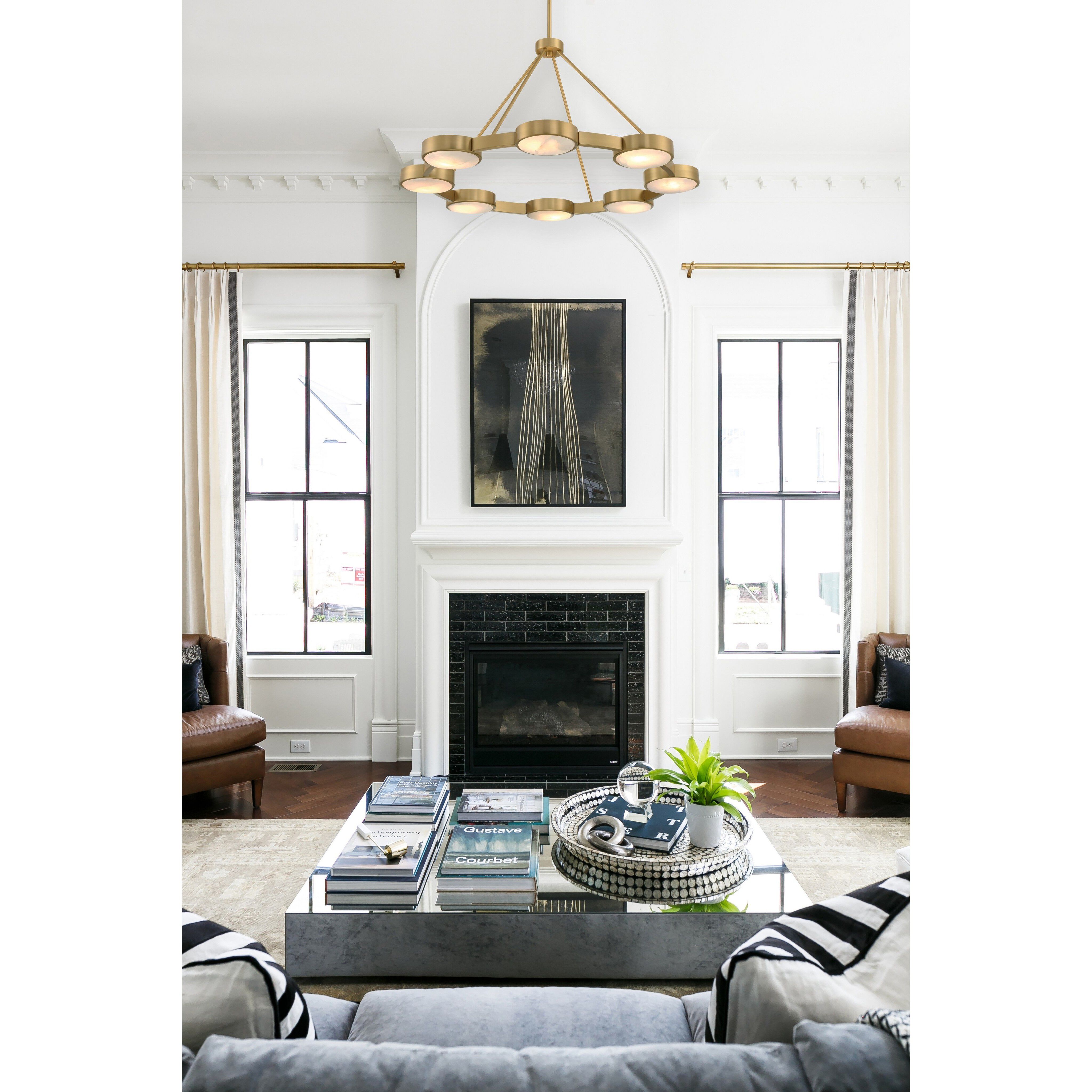 Orson 8 Light 38.5 inch Modern Gold Chandelier Ceiling Light