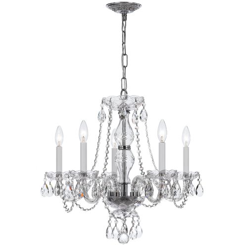 Traditional Crystal 5 Light 21 inch Polished Chrome Chandelier Ceiling Light in Clear Spectra