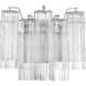 Addis Sconce Wall Light in Polished Chrome, Tronchi Glass Clear