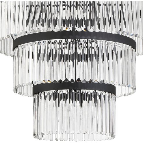 Emory 22 Light 40 inch Black Forged Chandelier Ceiling Light
