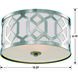 Jennings 3 Light 16.25 inch Polished Nickel Flush Ceiling Light