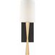 Trenton Sconce Wall Light in Antique Brass and Black