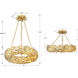 Broche 6 Light 18 inch Antique Gold Semi Flush Ceiling Light