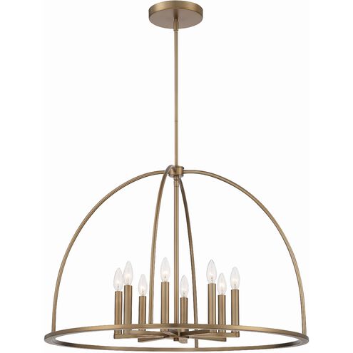 Abbott 8 Light 32 inch Vibrant Gold Chandelier Ceiling Light
