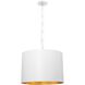 Alston 6 Light 20 inch Matte White/Antique Gold Pendant Ceiling Light in Matte White and Antique Gold