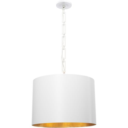 Alston 6 Light 20 inch Matte White/Antique Gold Pendant Ceiling Light in Matte White and Antique Gold