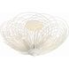Doral 3 Light 19 inch Matte White Semi Flush Ceiling Light