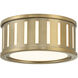 Kendal 2 Light 9.5 inch Vibrant Gold Flush Ceiling Light