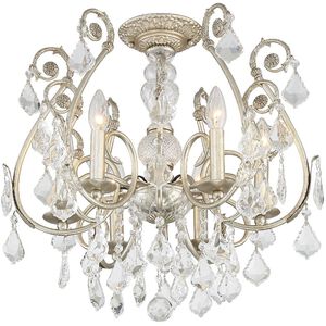 Regis 6 Light 20 inch Olde Silver Semi Flush Ceiling Light