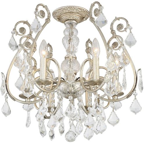 Regis 6 Light 20 inch Olde Silver Semi Flush Ceiling Light