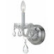 Traditional Crystal Sconce Wall Light in Clear Hand Cut, Polished Chrome