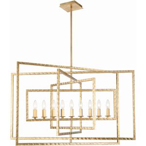 Capri 9 Light 39 inch Antique Gold Chandelier Ceiling Light