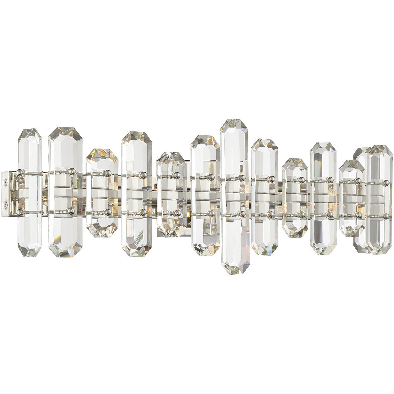 Bolton Bath Vanity Light Wall Light in Polished Nickel