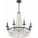Bella 8 Light 26 inch Matte Black Chandelier Ceiling Light