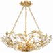 Marselle 6 Light 24 inch Antique Gold Semi Flush Ceiling Light