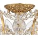 Filmore 5 Light 19 inch Antique Gold Flush Ceiling Light in Clear Swarovski Strass